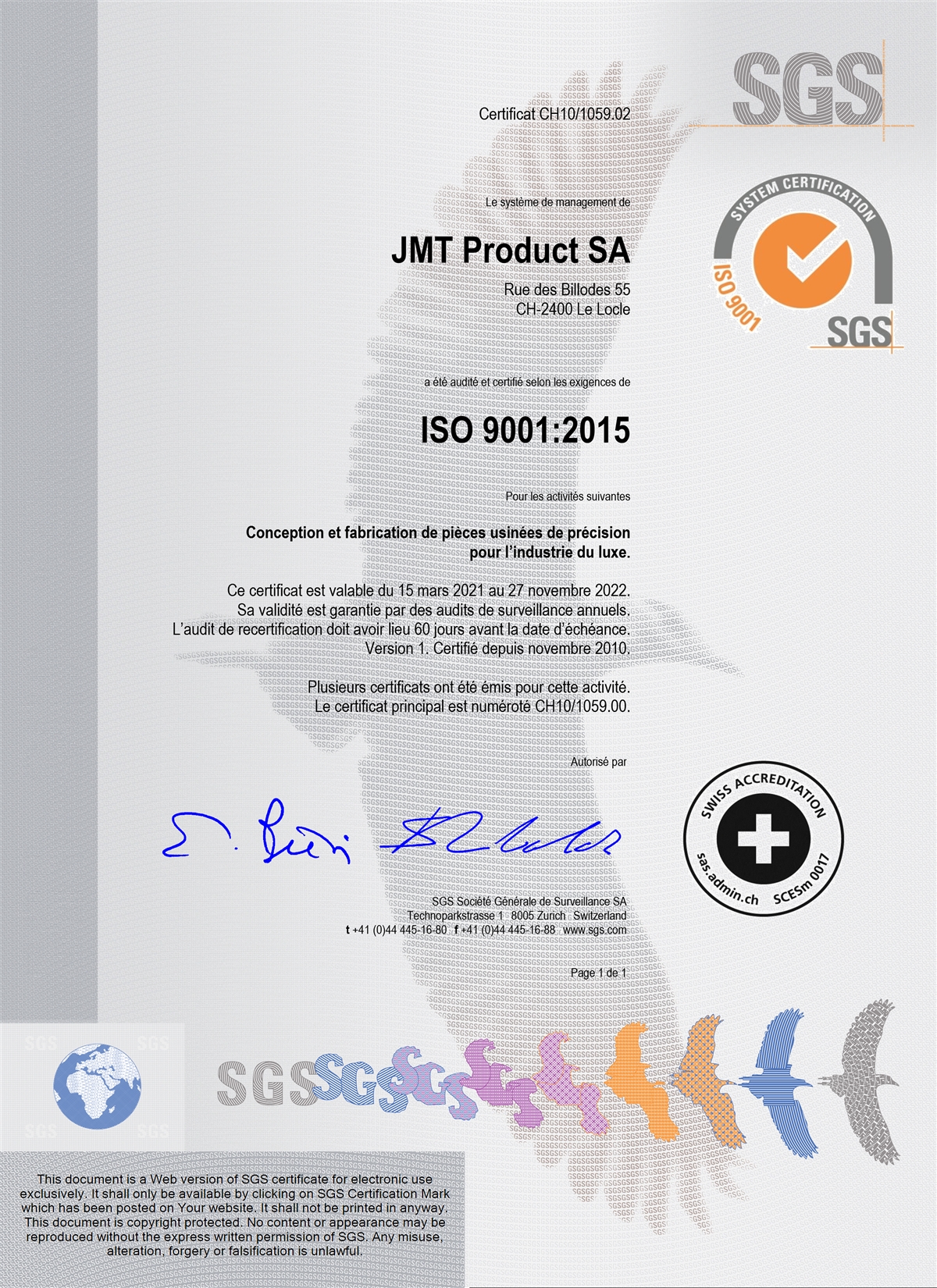 JMT_Certificat ISO 9001